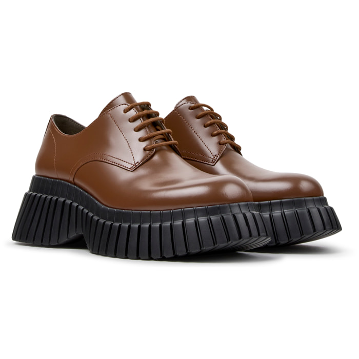 Zapatos de cordones - CAMPER Pix BCN - Marron - Piel lisa