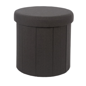 COFFRE POUF PLIABLE NOIR PILLS