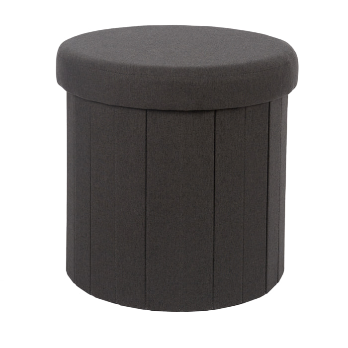 COFFRE POUF PLIABLE NOIR PILLS