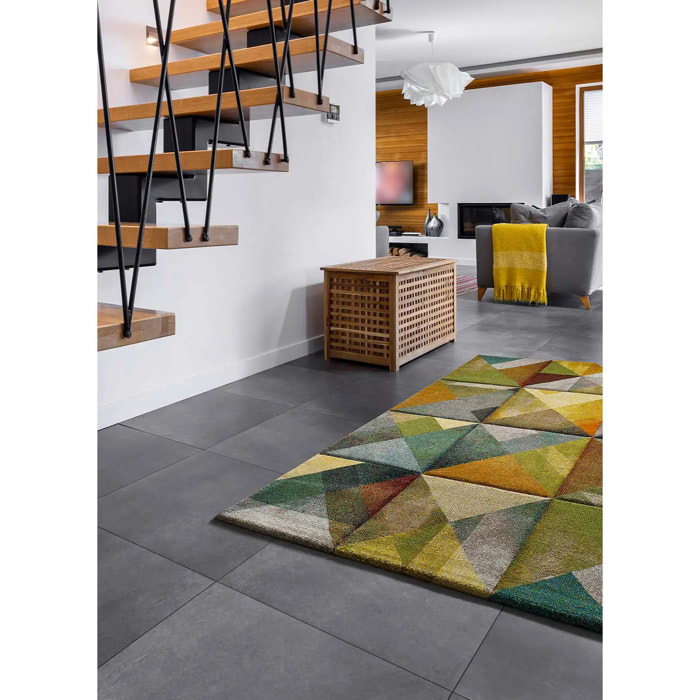 Alfombra geométrica Matrix multicolor, varias medidas disponibles