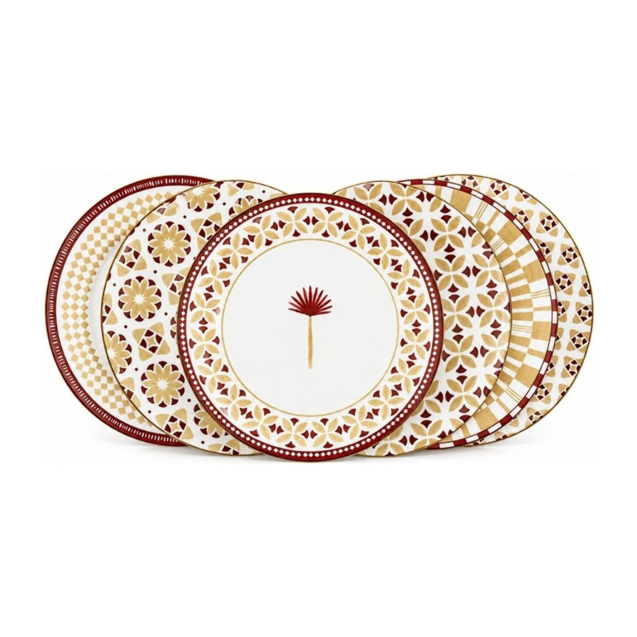 Lot de 6 grandes assiettes, SABELA