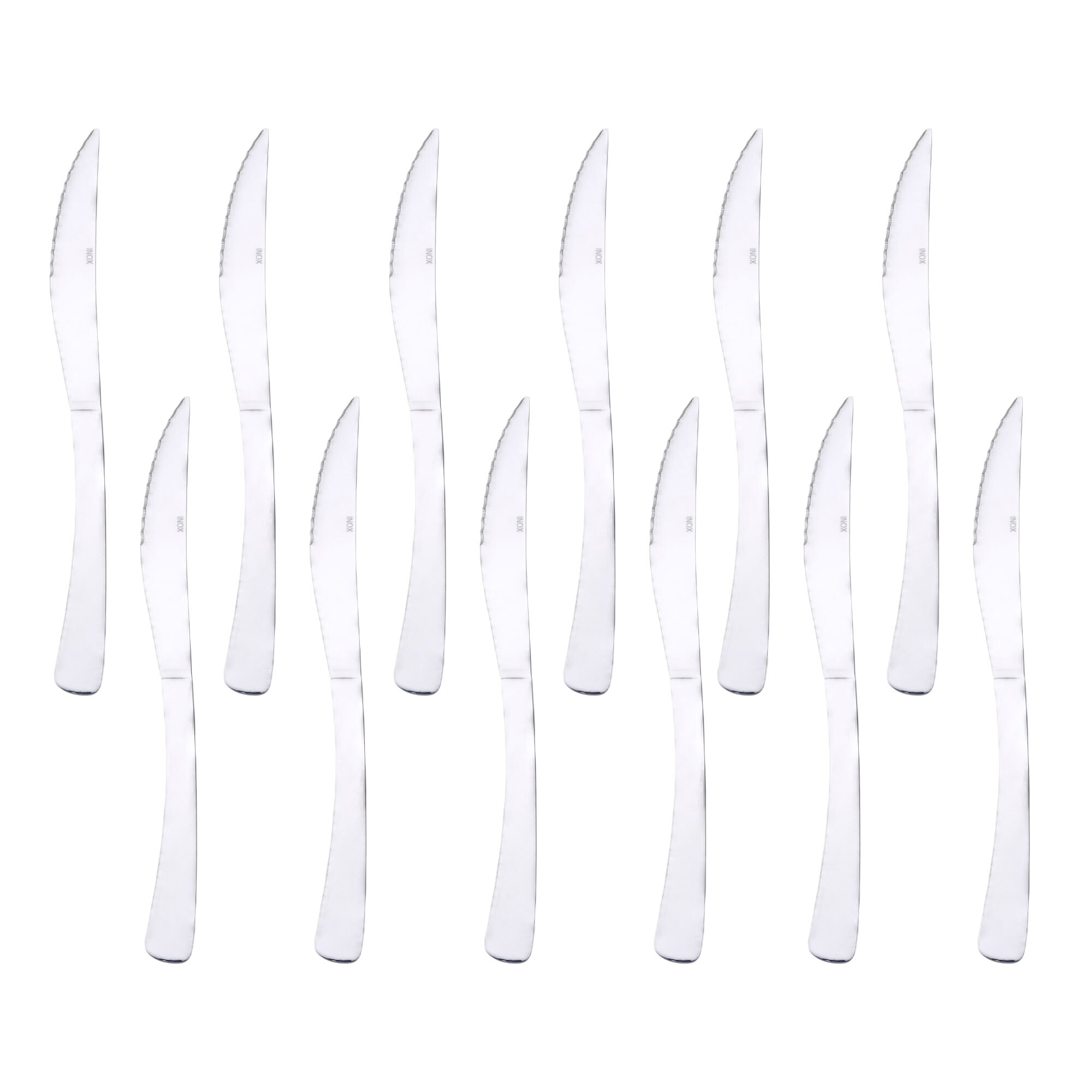 Set de 12 cuchillos de acero inoxidable de diseño clásico pisa renberg