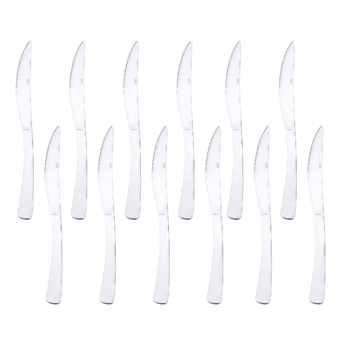 Set de 12 cuchillos de acero inoxidable de diseño clásico pisa renberg