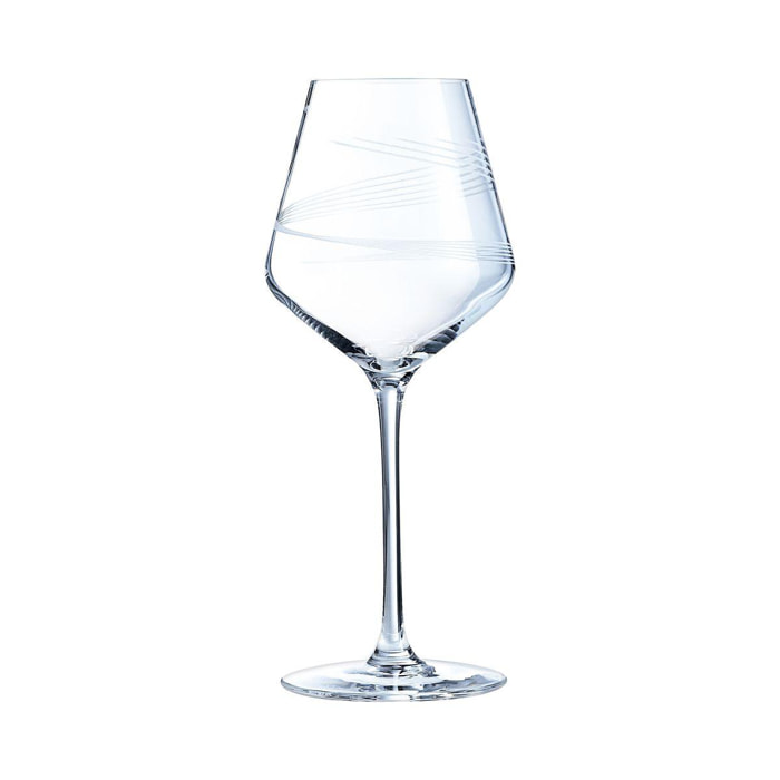 4 verres à pied 38cl Intense - Cristal d'Arques - Verre ultra transparent