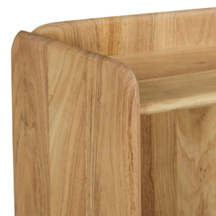 Table de chevet exotique bois d'acacia 2 niveaux TARA