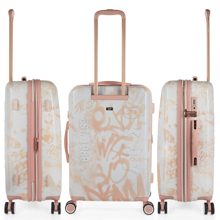 Maleta Pc Grande Dkny Rebellion White+Venus Rose