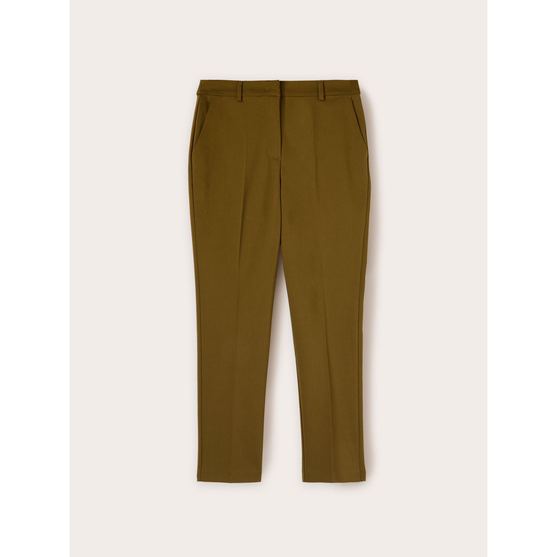 Motivi - Pantalón regular de tejido técnico - Verde militare