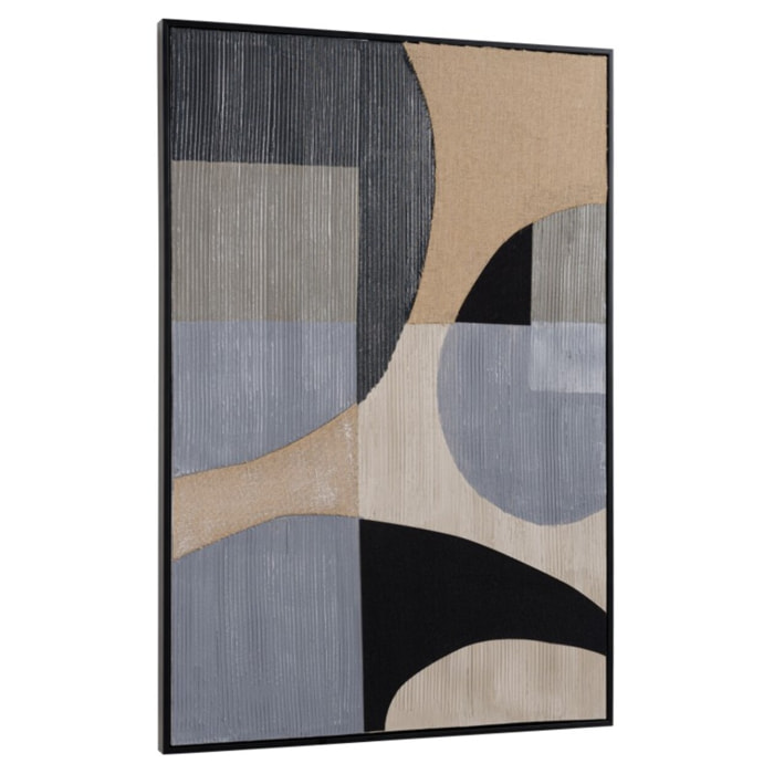 HOMER - Décoration murale 83x123cm formes abstraites n°1, cadre noir