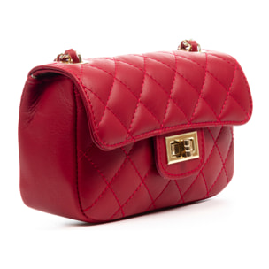 Arcola bolso bandolera mujer. Piel auténtica acabado Sauvage acolchado.