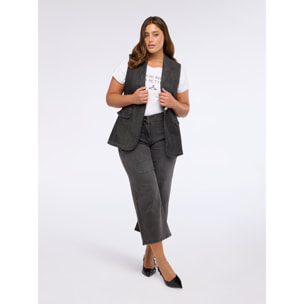 Fiorella Rubino - Blazer senza maniche in denim - Nero