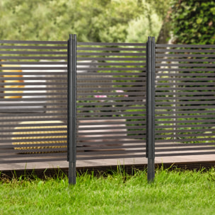 Valla de Jardín 150x93 cm, Valla de Jardín Exterior de Acero con Revestimiento de PE, con 2 Modos de Instalación, para Plantas Trepadoras, Flores, Animales, Marrón