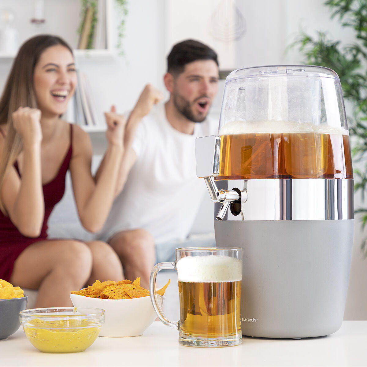 Pack Dispenser di Birra Refrigerante InnovaGoods e 2 Occhiali da Sole Arrotolabili Sunfold France
