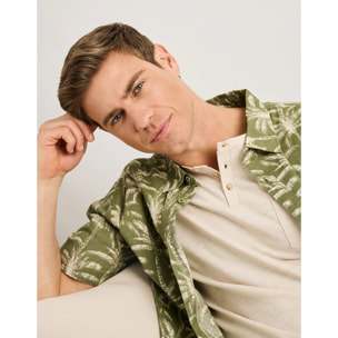 Camisa Manga Corta Verde - Linnot