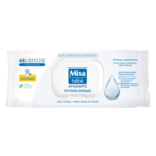 Lot de 18 - Mixa Bébé Lingettes Apaisantes Physiologiques x48