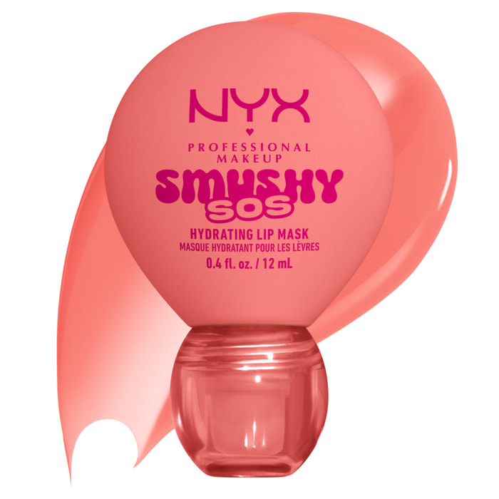 NYX Professional Makeup Smushy SOS Soin lèvres 2-en-1 Baume Jour & Masque Nuit PEACH PAMPER