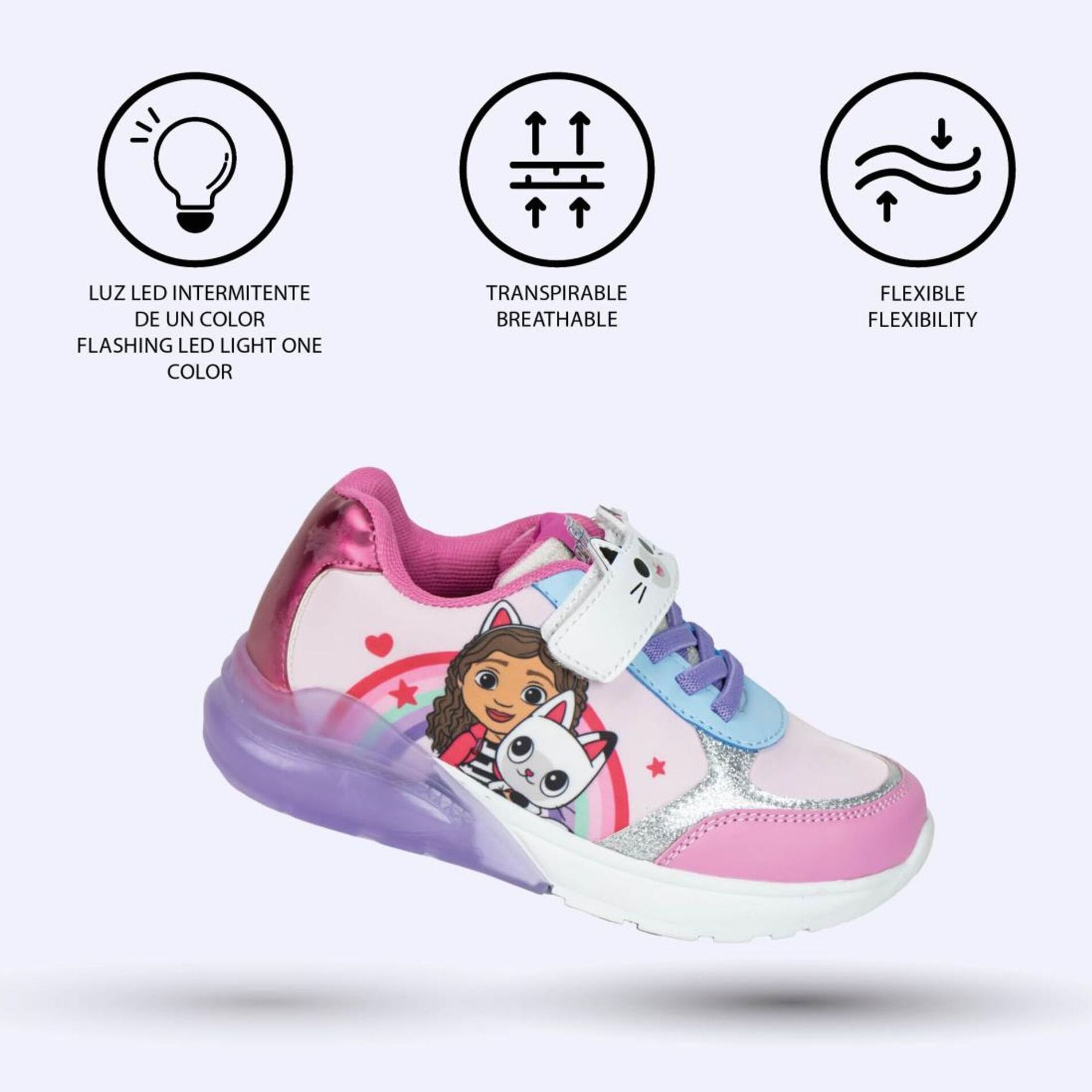 Deportiva Suela Tpr Con Luces Gabby´S Dollhouse