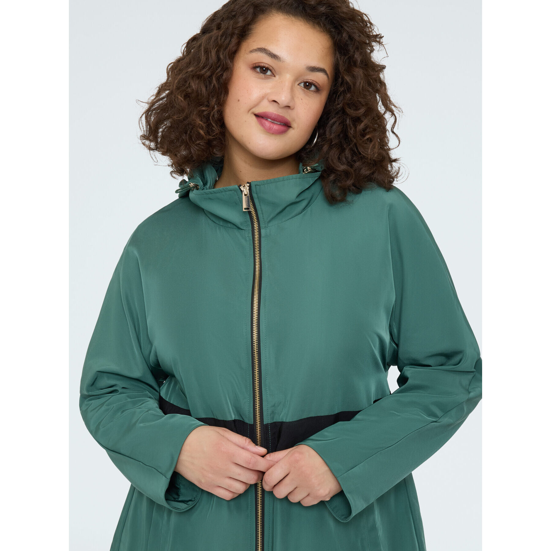 Fiorella Rubino - Parka con fascia a contrasto - Verde militare