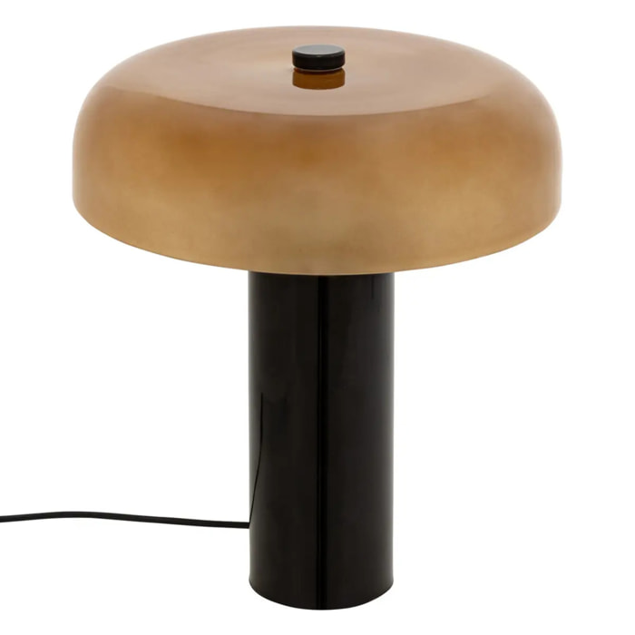 Lampe cylindrique Jody verre ambre H37cm