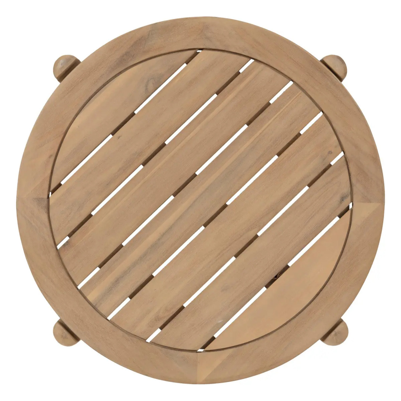 Table d appoint de jardin ronde "Deona" 50cm x 54cm en acacia