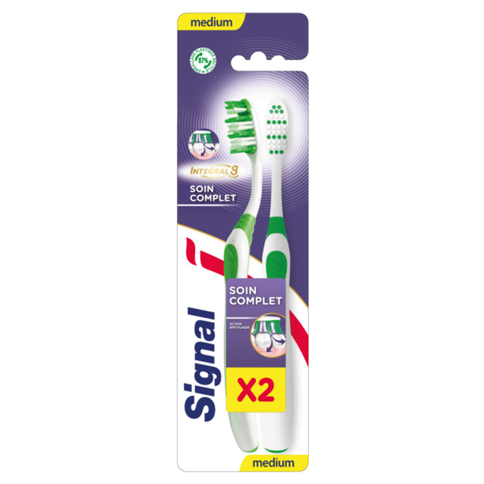 Pack de 3 - Signal Integral 8 - Brosse à Dents Soin Complet Medium x2