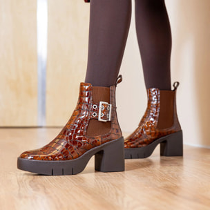 Botines 1658 NAPPA SHINNY BURDEOS/SOFIA color Burdeos