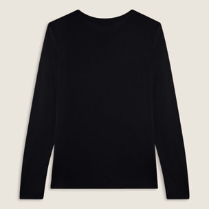 T-shirt donna lunga con spacchi e grafica brillante