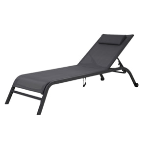 Transat de jardin en acier - gris anthracite - GOZO