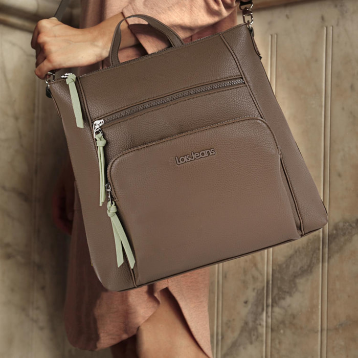 Bolso Mochila Mujer Lois Crandell Taupe