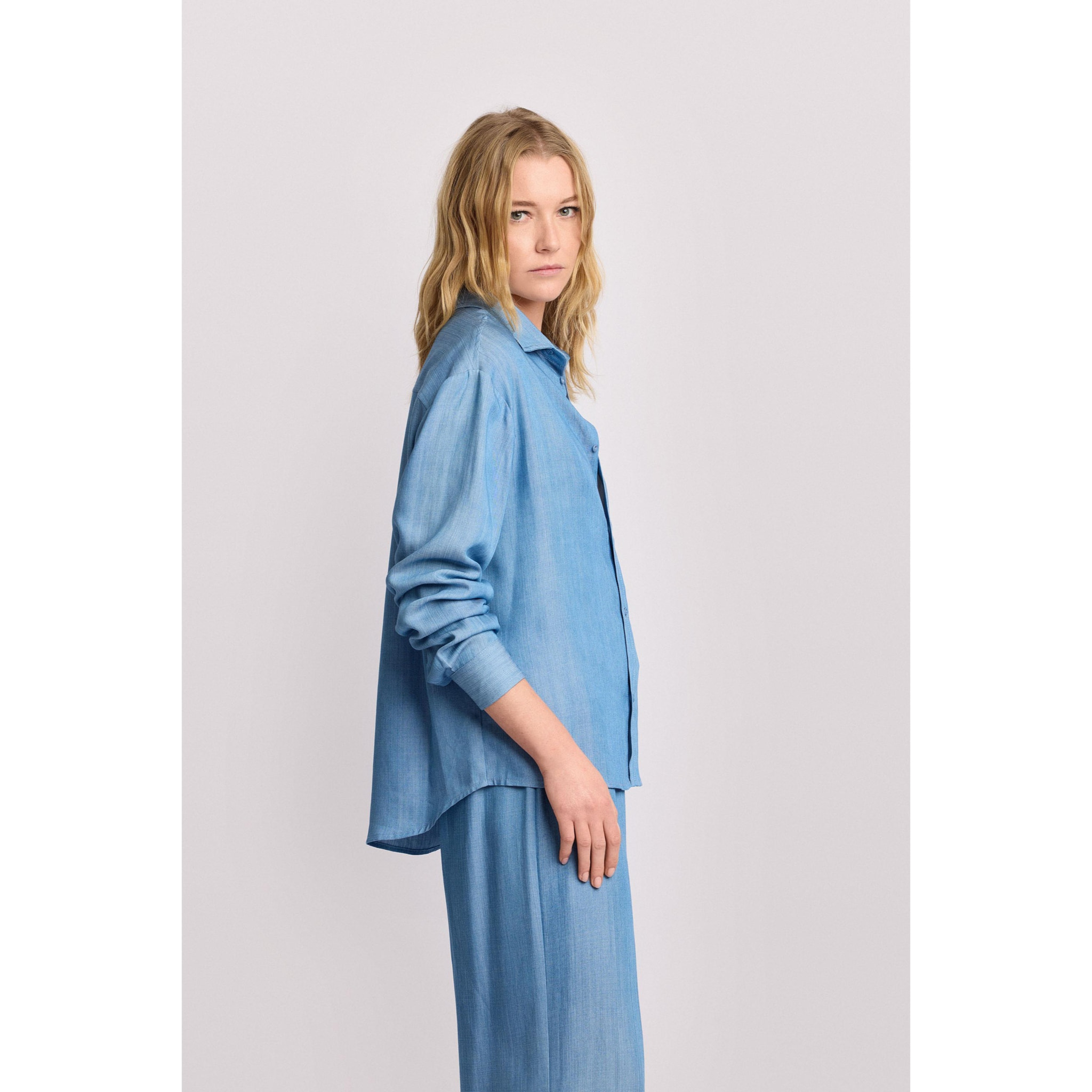 Kocca - Camicia con colletto a punta Donna, Tinta unita, Colletto di camicia