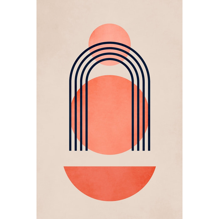 Tableau dessin Bauhaus abstrait Tableau alu Dibond