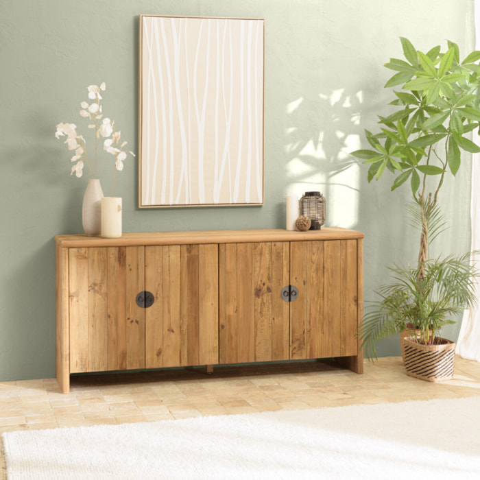 ANDRIAN - Buffet 4 portes bois pin recyclé