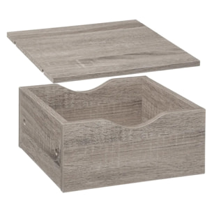 Tiroir et étagère 31cm "Mix N' Modul" effet chêne gris