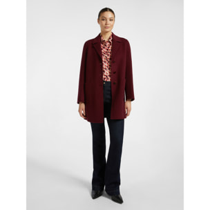 Elena Mirò - Cappotto sartoriale in tessuto double - Bordeaux