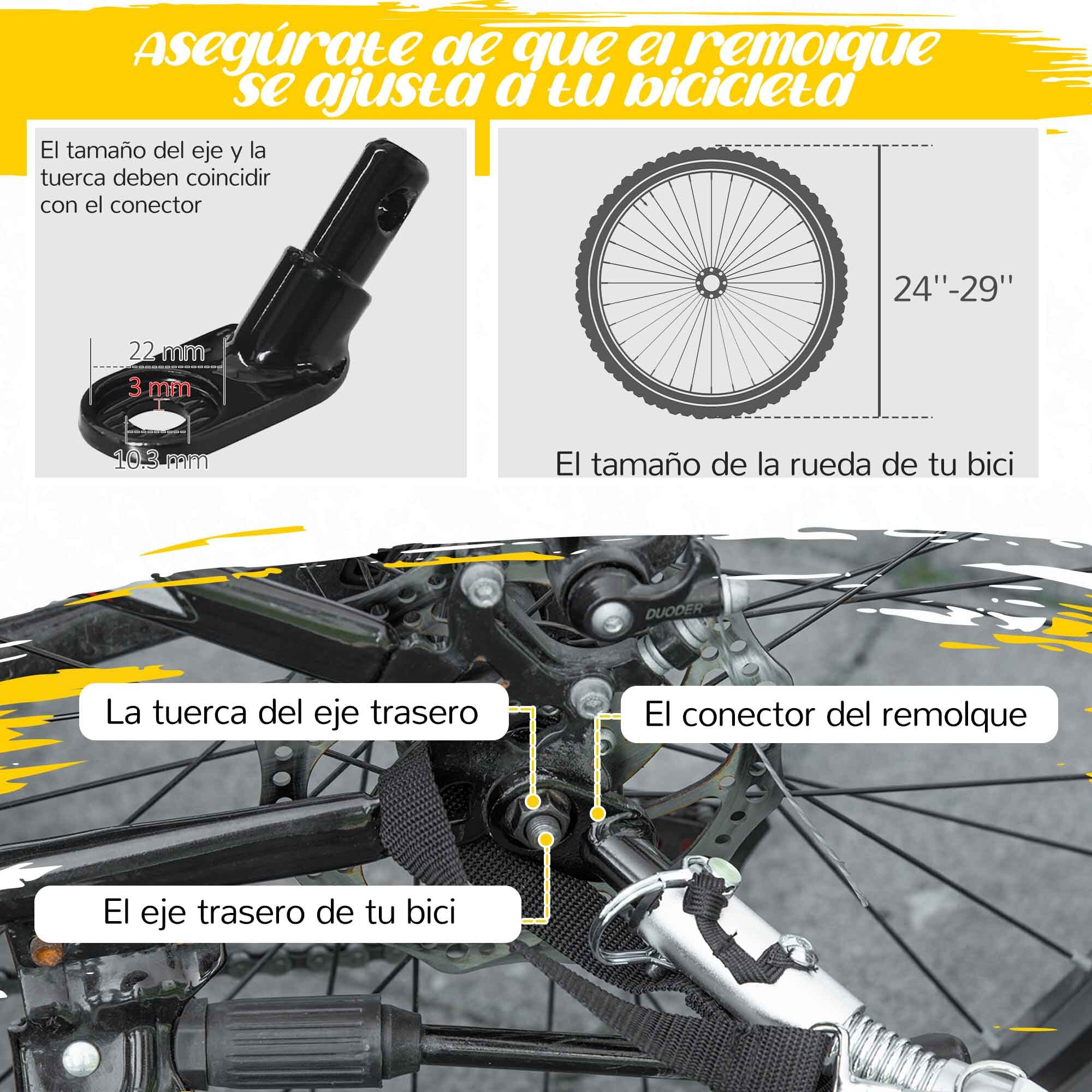 Remolque de Bicicleta para Niños +18 Meses Cochecito para Transporte de 2 Plazas con Cinturón de Seguridad Espacio de Almacenamiento y Sistema de Amortiguador 140x88x90 cm Azul