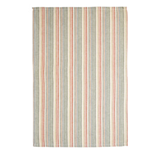 Torchon de cuisine en coton à rayures tissées - Rouge