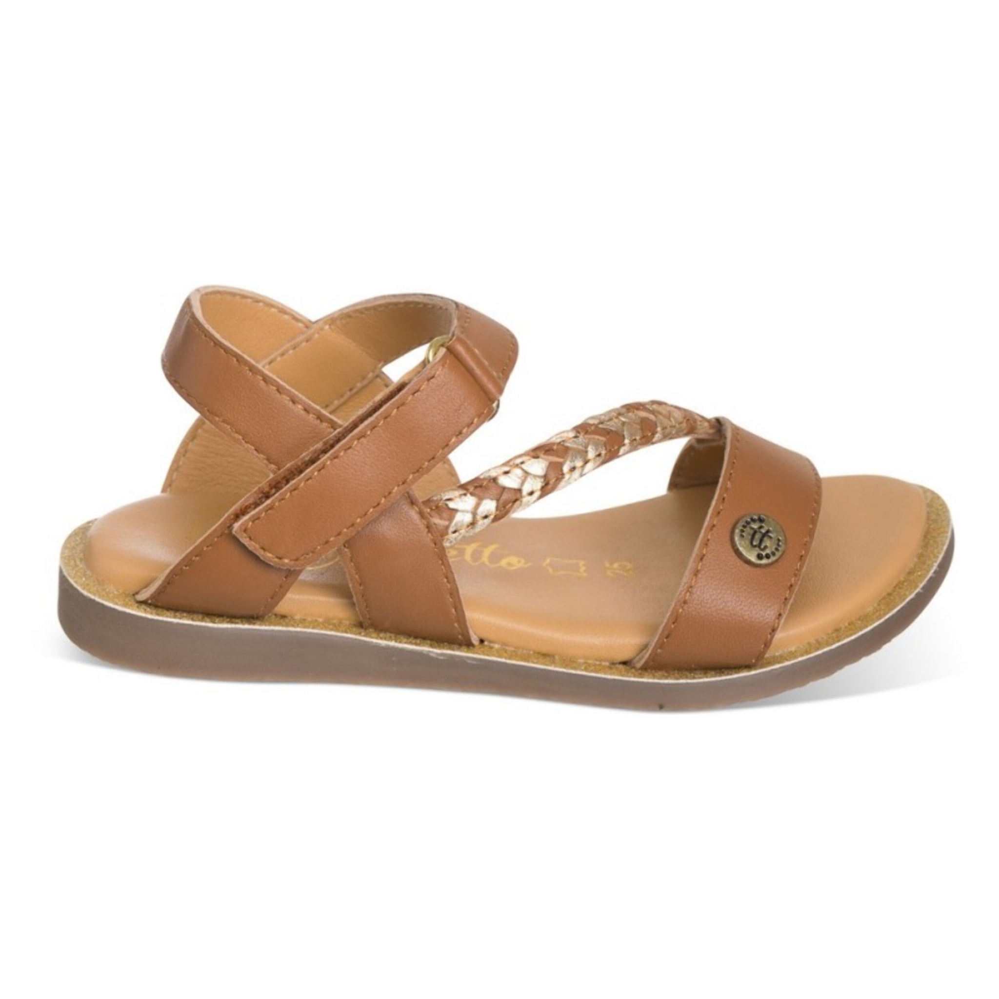 Sandalia moka para NIÑA en piel