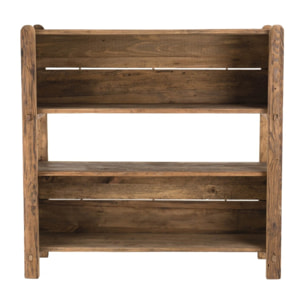 SANDY - Étagère marron 3 niveaux bois Pin recyclé