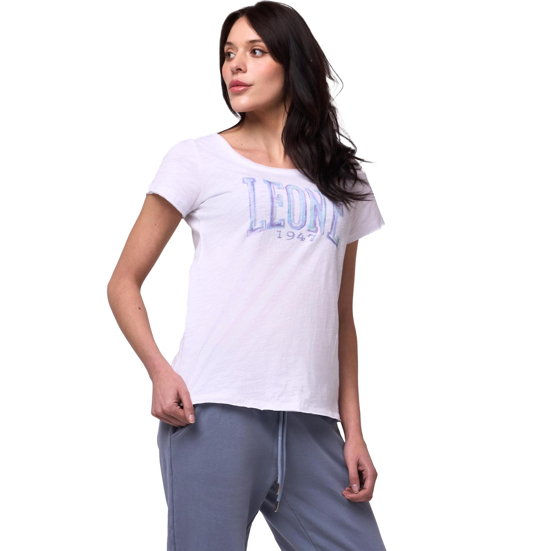 Camiseta de mujer Leone Azul de manga corta