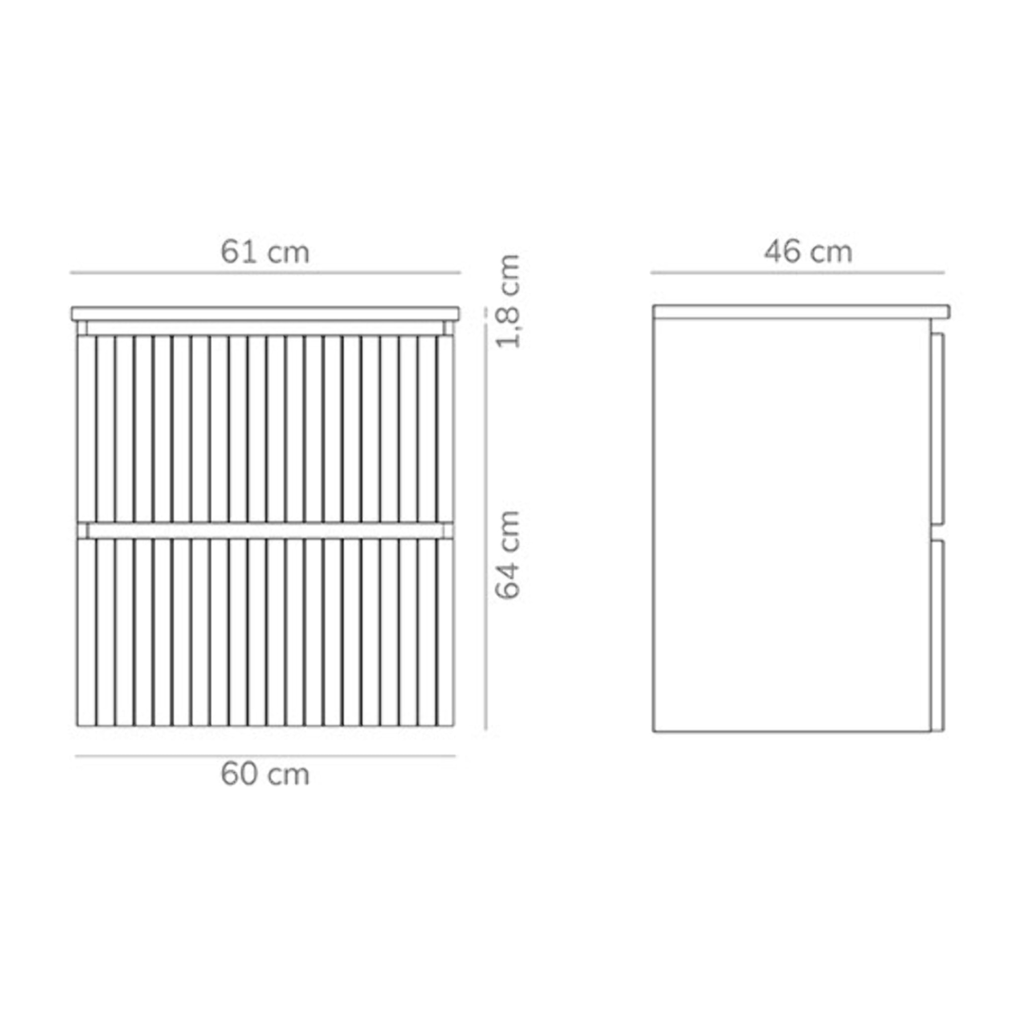 Ensemble de Salle de Bain Miya | 60 cm Blanc | Deux Tiroirs | Lavabo Encastré | N'inclut pas le Miroir | Alday