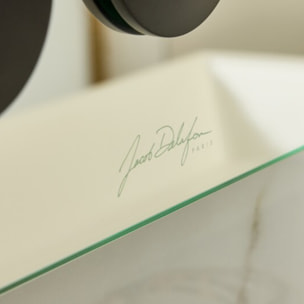 Miroir 3 trous 120 cm + mitigeur lavabo encastré 3 trous Grands Boulevards noir mat