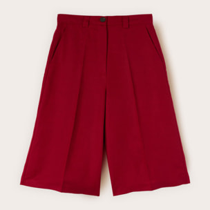 Motivi - Bermudas mezcla lino lyocell - Burgundy
