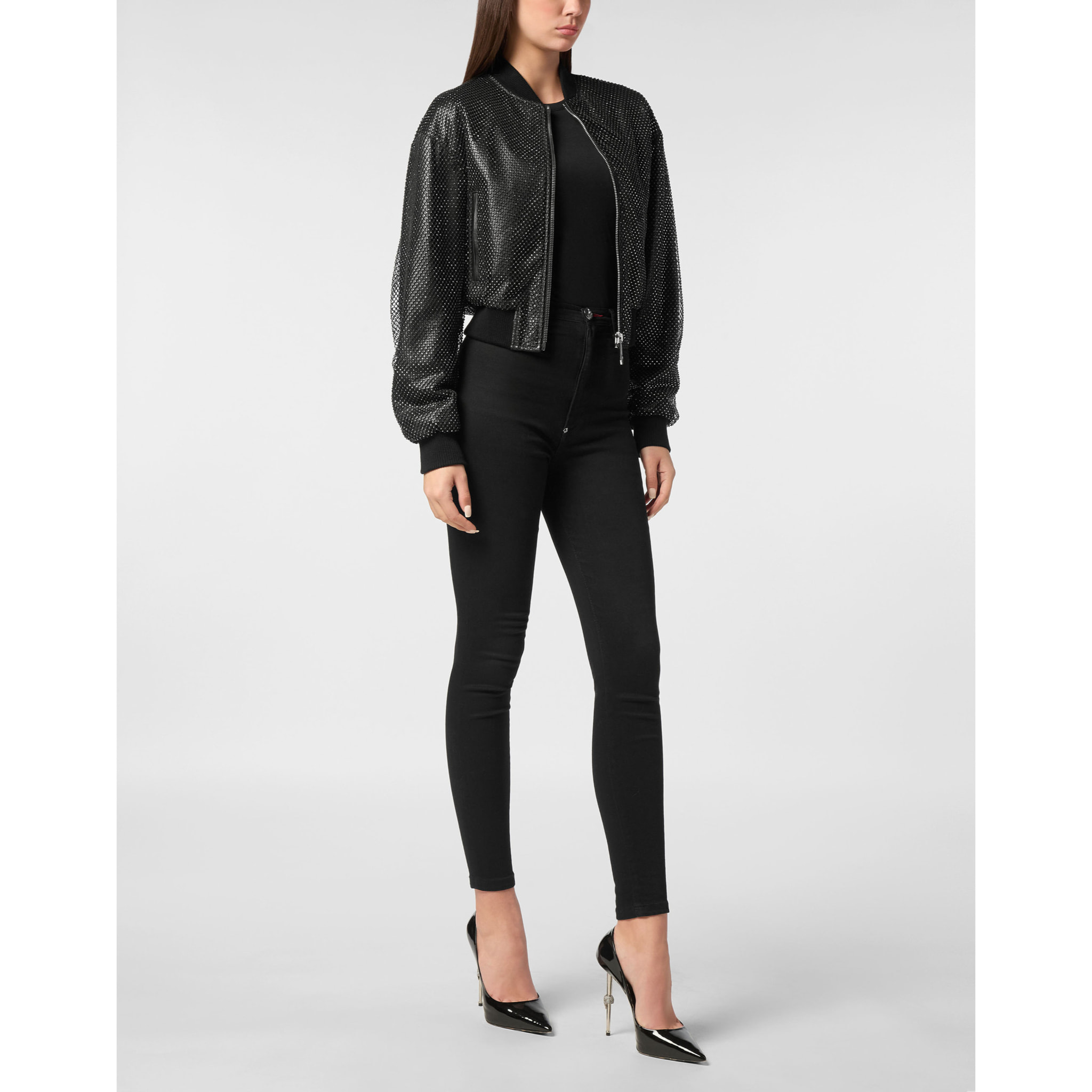 PHILIPP PLEIN Leather Bomber