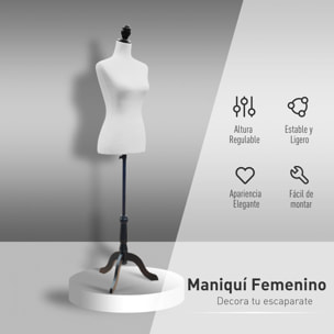 Maniquí Femenino de Costura Busto de Señora para Modista Exhibición 130-168cm