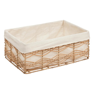 Lot de 4 cagettes en rotin "Rosy" L33 37 43 48cm beige