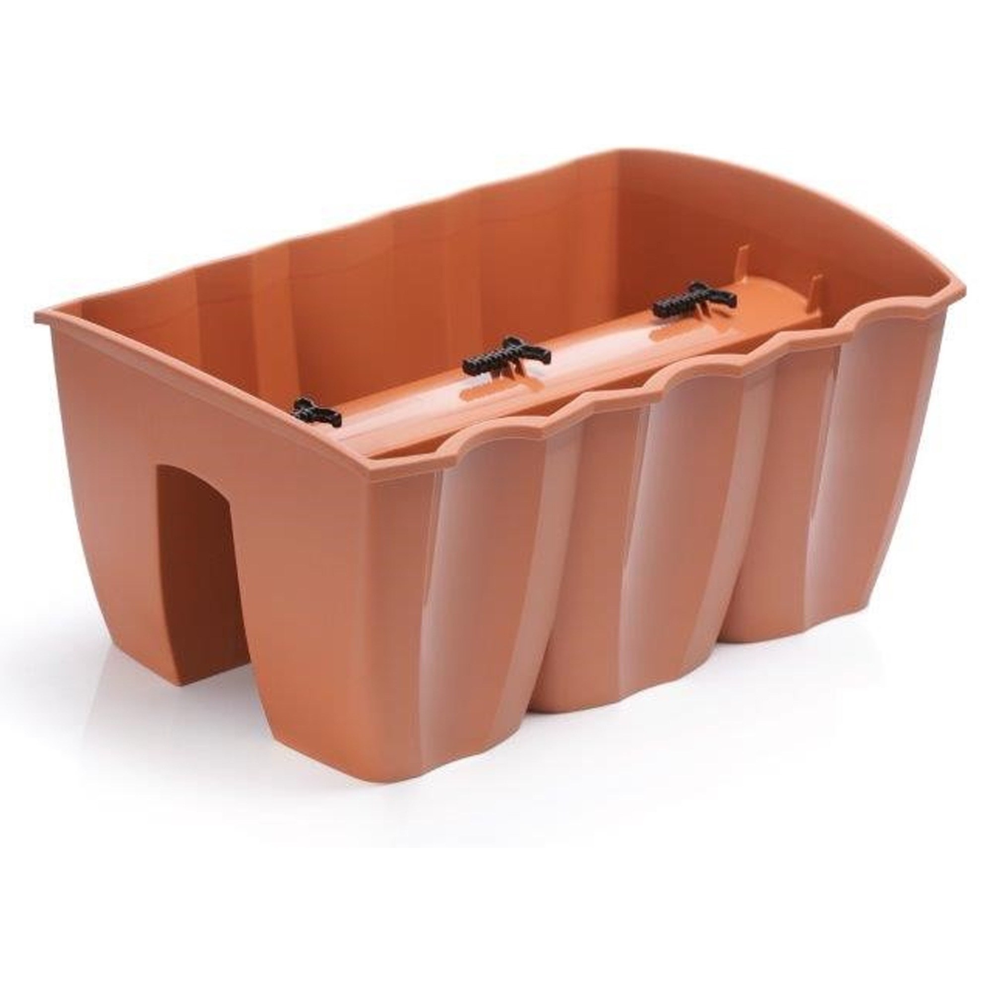 Maceta crown 12l., dimensiones (mm) 393x278x201, color terracota