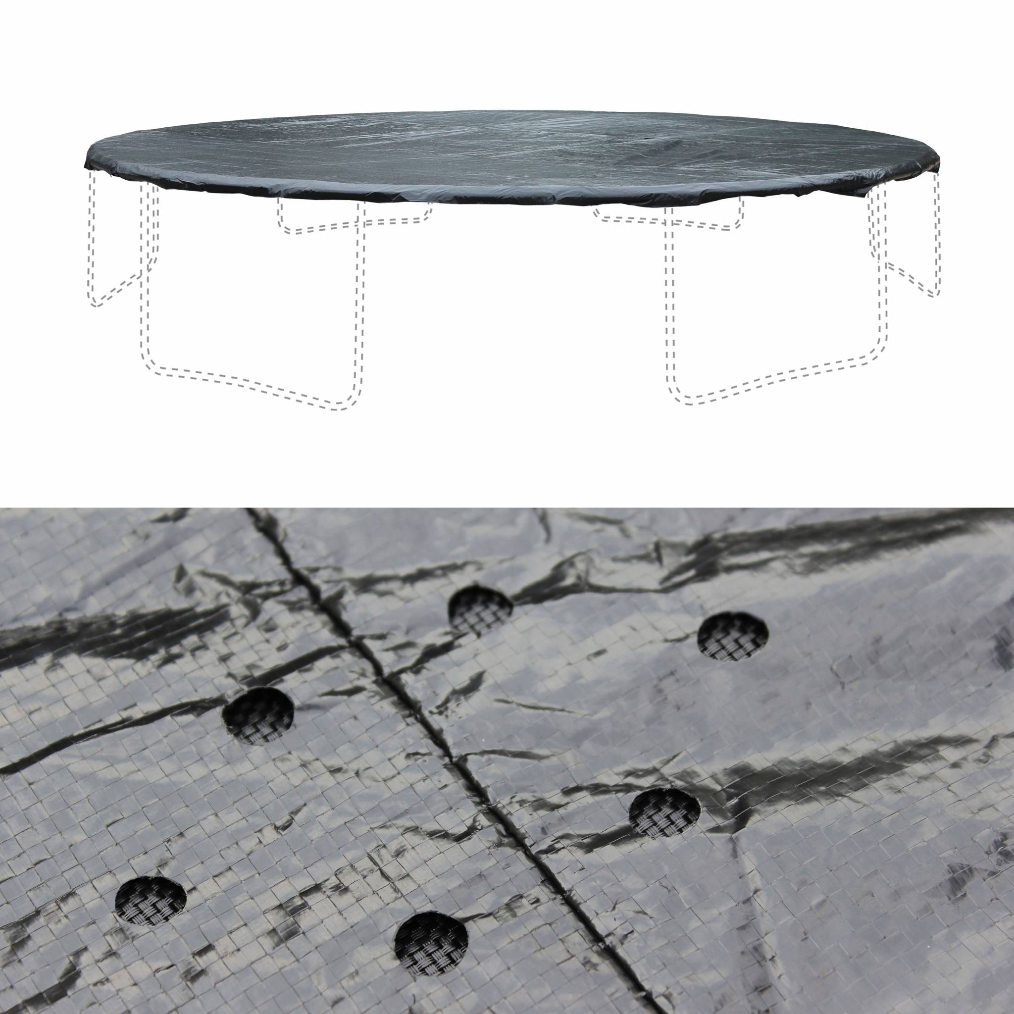 Pack accessoires pour trampoline Ø 490cm Jupiter / Jupiter INNER - Échelle. bâche de protection. filet de rangement pour chaussures et kit d’ancrage