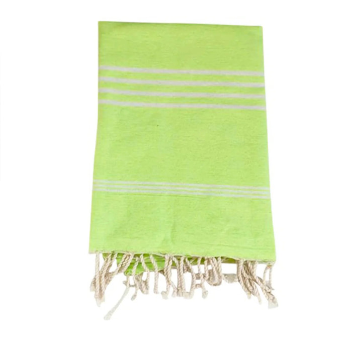 Fouta traditionnelle Kolora Vert 100x200 190g/m²