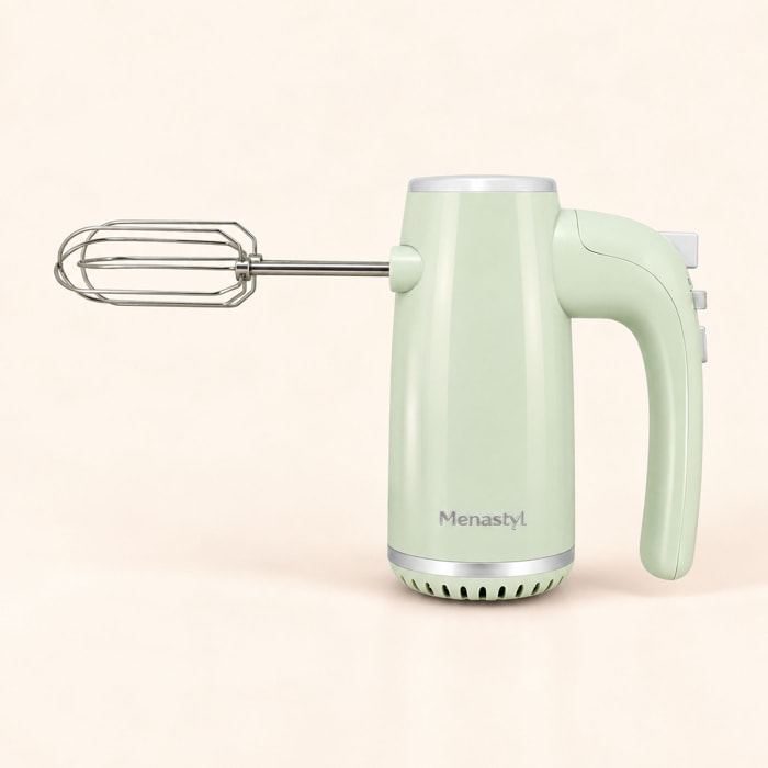 Batteur à main électrique en acier inoxydable celadon RETRO