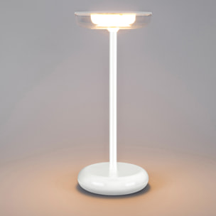 Forlight Pomer Sobremesa exterior en blanco con luz led blanco cálido 3000K