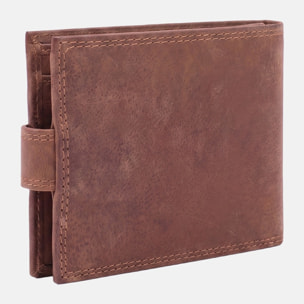 Portafoglio uomo in vera pelle - Modello False - Casual - 9.5 x 12.0 x 2.5 cm
